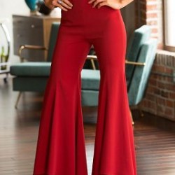 Women's High Waist Fashion Flare Pants  HE1603-02-02