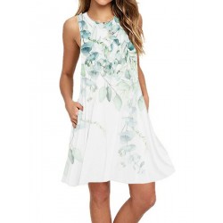 women's sleeveless floral dress  HF0119-04-01