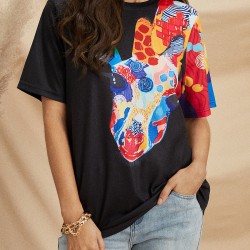 Women's retro printed trendy tops HF1212-02-01