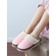 Women Warm Lining Waterproof Slip Resistant Backless Winter Indoor Slippers