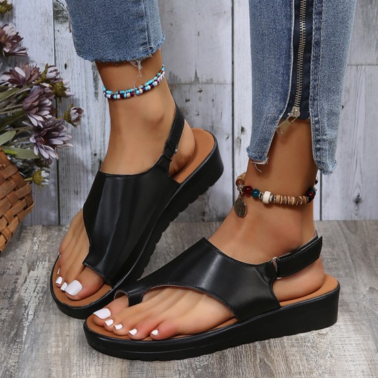 Women Casual Summer Beach Vacation Hook   Loop Thumb Sandals