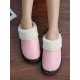 Women Warm Lining Waterproof Slip Resistant Backless Winter Indoor Slippers