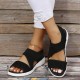 Plus Size Comfy Casual Knitted Breathable Stretch Sports Sandals For Women