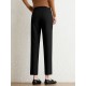 Pocket Step Hem Tailored Pants For Women