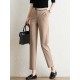 Pocket Step Hem Tailored Pants For Women