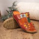  Casual Vacation Hollow Out Flowers Decoration Bohemian Backless Slip On Sandals For Women