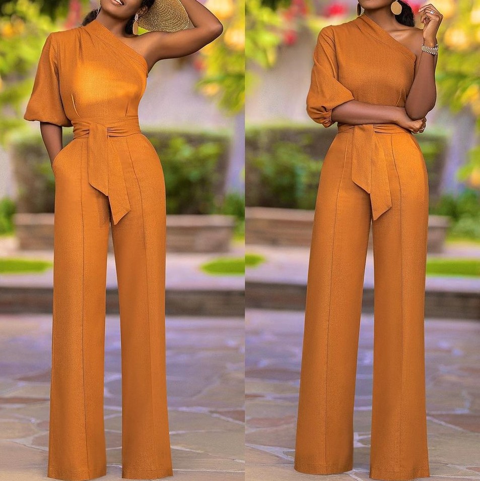 high waist jumpsuit long pants HF0702-03-03